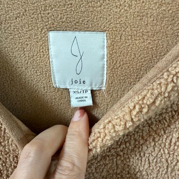 Joie Cozy Fleece Snap Teddy Tan Jacket XS - Picture 5 of 13